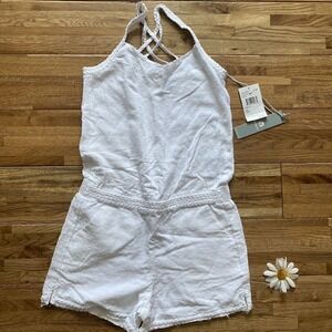 NWT‎ Tractr White Tank Romper Size 8